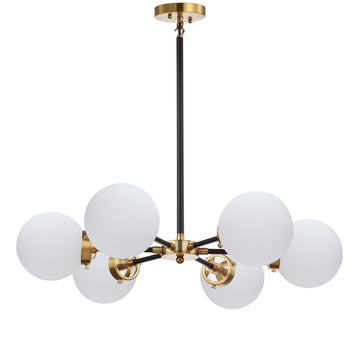 Caleb 28" Brass Cluster Pendant - JONATHAN Y